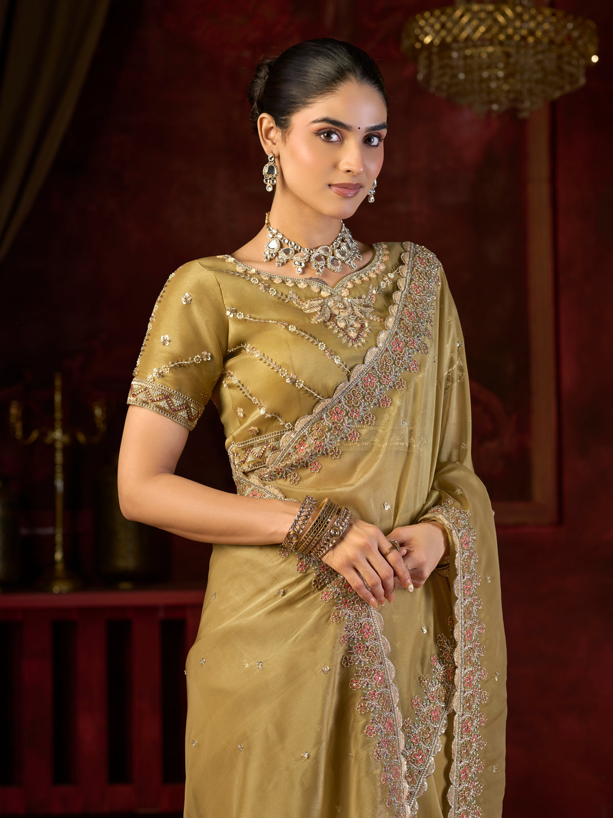 Noor-e-Zar Bitswork Saree